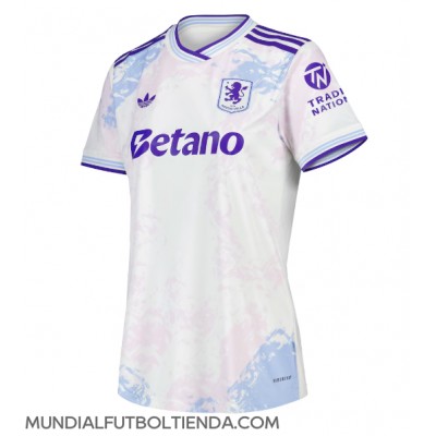 Camiseta Aston Villa Harvey Elliott #9 Tercera Equipación Replica 2025-26 para mujer mangas cortas Camiseta Aston Villa Harvey Elliott #9 Tercera Equipación Replica 2025-26 para mujer mangas cortas